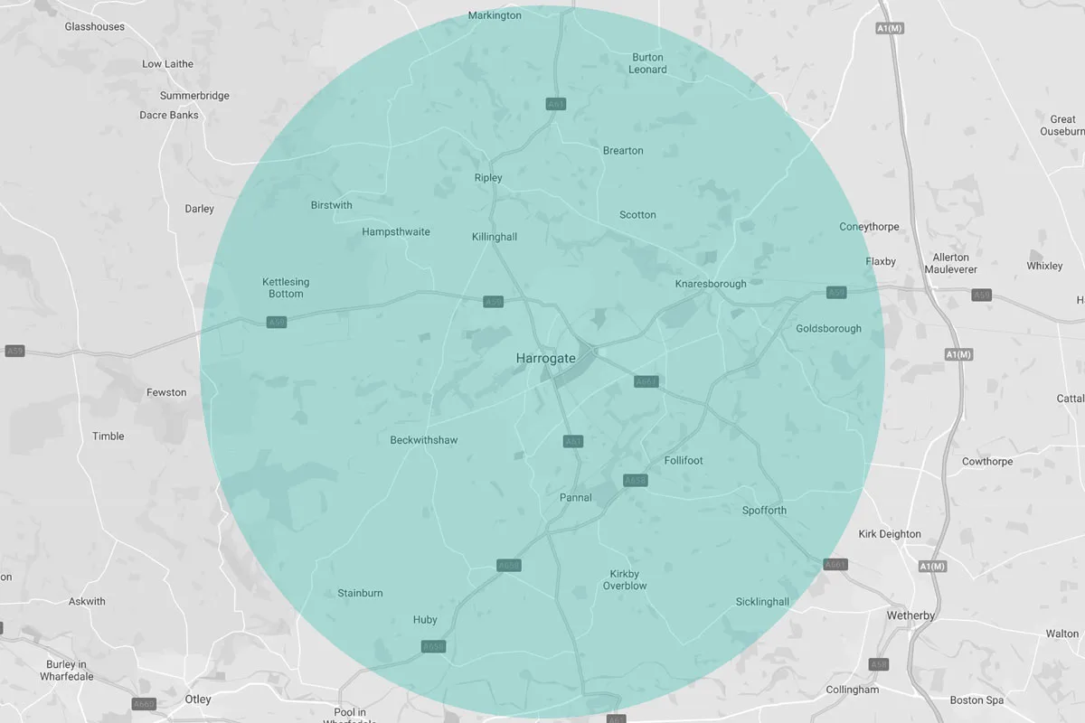 Map Harrogate Coverage Map