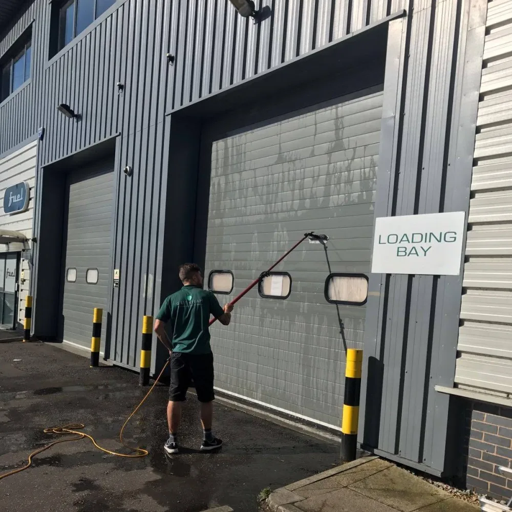 Commercial roller garage window cleaning Commercial roller garage window cleaning